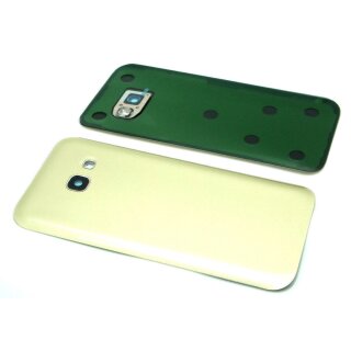Handywest Kompatibel mit Samsung Galaxy A3 2017 SM-A320F Akkudeckel Backcover Cover Deckel Rückseite mit Kameraglas mit Kleber Gold