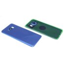 handywest Kompatibel für Samsung Galaxy S8 Plus SM-G955F Blau Akkudeckel Backcover Rückseite inkl Kleber Rückschale Hosing Cover inkl Kamera Camera Glas Mit Klebefolie Streifen Adhesive