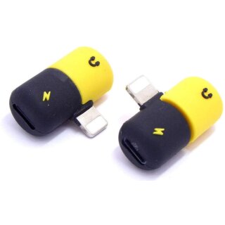 2in1 Audio Adapter Lightning Musik zu iPhone 7 8 Plus X XS XS Max 11 12 Mini Pro