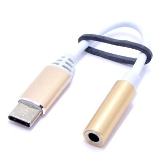 handywest Kompatibel USB Type-C Audio Adapter Aux 3,5mm Klinke für Headset Kopfhörer Ladekabel Stecker