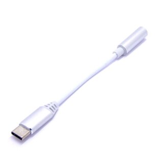 USB Type-C Audio Adapter Ladekabel Stecker Headset Kopfh&ouml;rer Aux 3,5mm Klinke