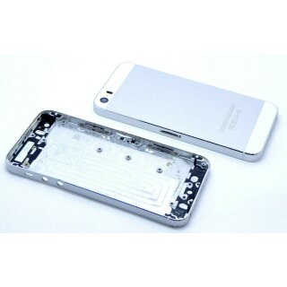 iPhone 5S A1453, A1457, A1518, A1528, Akkudeckel Backcover Geh&auml;use Kamera Glas Silber