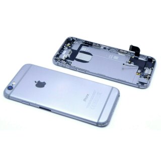 iPhone 6 A1549, A1586, A1589 Akkudeckel Cover Ladebuchse Power Volume Flex Grau