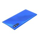 Handywest Kompatibel für Samsung Galaxy Note 10 Plus SM-N975F Akkudeckel Backcover Hosing Cover Ersatz Akkufachdeckel mit Kameraglas Camera Glaß Glas mit Klebefolie Streifen Adhesive Kleber Blau