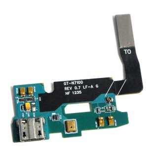 Kompatibel f&uuml;r Samsung Galaxy Note 2 GT-N7100 Ladebuchse Flex Mikrofon Micro USB Dock Connector