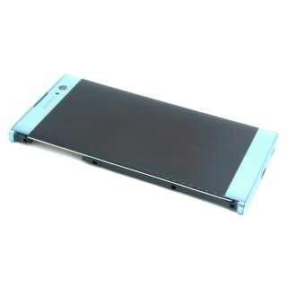 Sony Xperia XA2 H3113 LCD Display Touchscreen Touch Digitizer Rahmen Frame Blau
