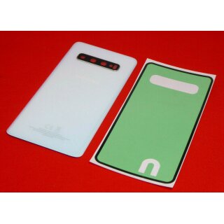 Samsung Galaxy S10 SM-G973F/DS Akkudeckel Back Cover Kameraglas + Kleber Weiß