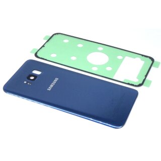 Samsung Galaxy S8 SM-G950FD G950 Akkudeckel Backcover Deckel Kameraglas Kleber Blau