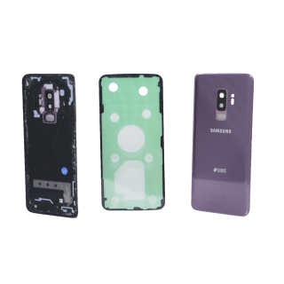 Samsung Galaxy S9 Plus Dous SM-G965F G965FD Akkudeckel Cover Kameraglas + Kleber Lila Purple