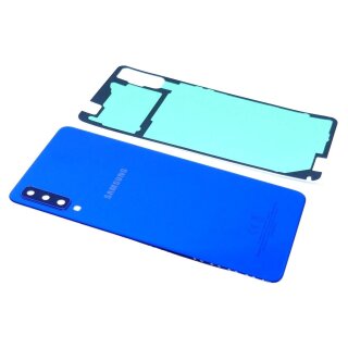 Samsung Galaxy A7 2018 SM-A750FN/DS Akkudeckel Bckcover Kameraglas inkl Kleber Blau