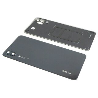 Huawei P20 EML-L09 EML-L22 EML-L29 Akkudeckel Back Cover Kameraglas inkl Kleber Schwarz