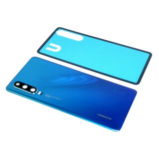 Huawei P30 ELE-AL00 ELE-L09 ELE-L29 Akkudeckel Backcover Kameraglas inkl Kleber Blau Aurora