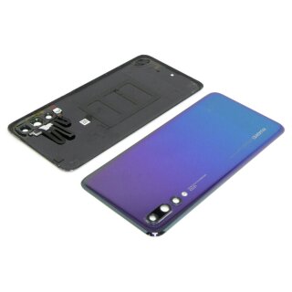 Huawei P20 Pro CLT-L29 CLT-L09 CLT-L04 Akkudeckel Backcover Kameraglas mit Flex Aurora Blau