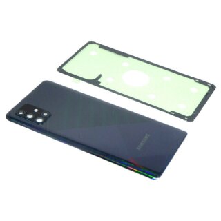 Samsung Galaxy A71 SM-A715F A715 Akkudeckel Kameraglas Backcover Deckel + Kleber Schwarz