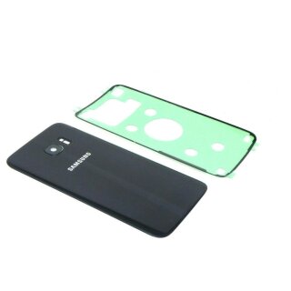 Samsung Galaxy S7 Edge G935F SM-G935F Akkudeckel Kameraglas Backcover mit Kleber Schwarz