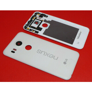 Original LG Nexus 5X H791 Akkudeckel Backcover Cover Kameraglas Antenne LED Glas Weiß