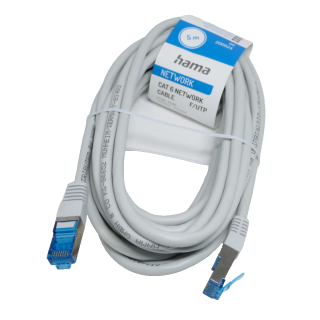 5 Meter hama Cat 6 RJ45 Stecker LAN Internet Netzwerk Kabel Patchkabel DSL PC