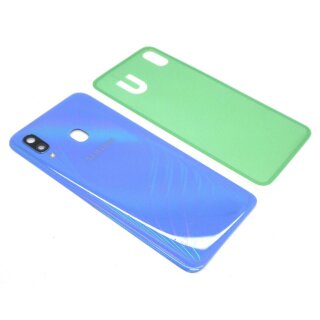 Original Samsung Galaxy A40 SM-A405FD Akkudeckel Back Cover Kameraglas + Kleber Blau