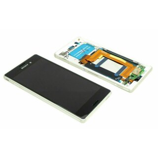 Original Sony Xperia M4 Aqua E2303 LCD Display Digitizer Touchscreen Rahmen Gold