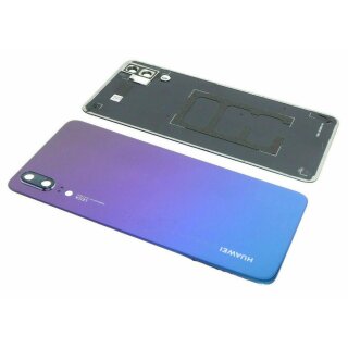 Huawei P20 EML-L09 EML-L22 EML-L29 Akkudeckel Kameraglas Backcover Aurora Blau