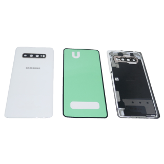 Original Samsung Galaxy S10 Plus SM-G975F Akkudeckel Kameragals Keramik Weiß