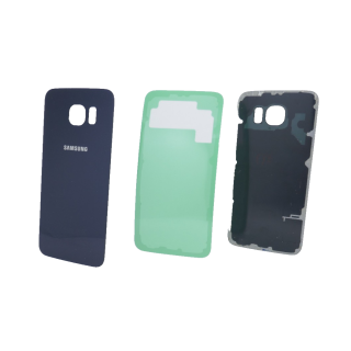Samsung S6 SM-G920F Akkudeckel Akkufachdeckel Back Cover Deckel inkl Kleber Blau