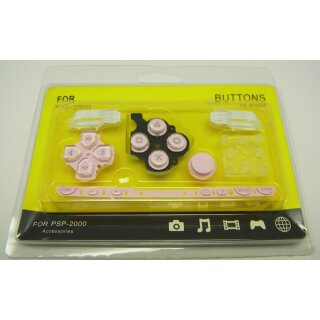 Tastatur Tasten Button Pad Set Pink Rosa für Sony PSP 2004 Slim&Lite Slim Lite