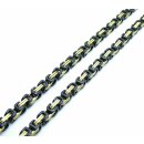 Königskette Herren Halskette Panzerkette Edelstahl Massiv Schwarz Gold Silber