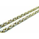 Königskette Herren Halskette Panzerkette Edelstahl Massiv Schwarz Gold Silber