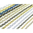 Königskette Herren Halskette Panzerkette Edelstahl Massiv Schwarz Gold Silber