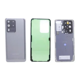 Original Samsung Galaxy S20 Ultra 5G SM-G988 G988B Akkudeckel Back Cover +Kleber Grau
