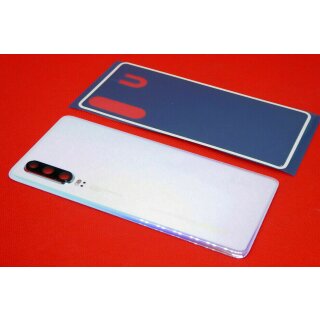 Original Huawei P30 ELE-L29 ELE-L09 Akkudeckel Backcover Kameraglas Crystal Weiß