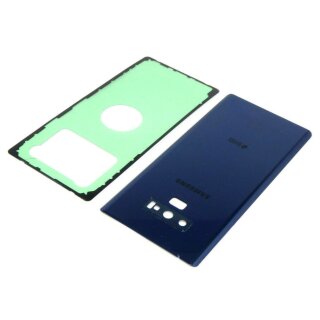 Samsung Galaxy Note 9 SM-N960F/DS Duos Akkudeckel Cover Deckel Kameraglas +Kleber Blau