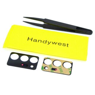 Handywest Kompatibel für Samsung Galaxy Note 20 Ultra / Note 20 Ultra 5G SM-N986B Kamera Glas Kameraglas Camera Linse Ersatz Kameraglas Abdeckung Hauptkamera Back Kamera Glas Rückseite Kamera Objektiv Glas inkl Kleber Pinzette Tuch Sert