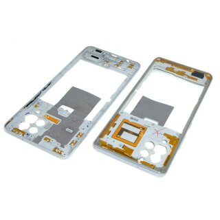Samsung Galaxy A42 5G A426B Mittelrahmen Gehäuse Cover Tasten NFC Antenne Flex Silber