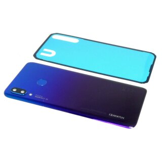Original Huawei Nova 3 PRA-LX1 Akkudeckel Cover Fingerabdruck Sensor Flex Kleber Aura Blau / Blue