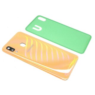 Original Samsung Galaxy A40 SM-A405FD Akkudeckel Back Cover Kameraglas + Kleber Orange
