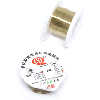 100m Schneidedraht LCD Display Frontglas Glas Touch Trennen Reparatur 0.06mm Dünn