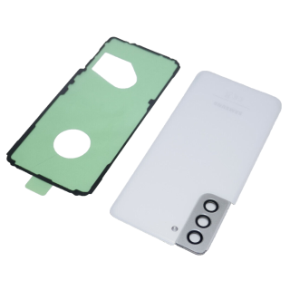 Samsung Galaxy S21 SM-G991B Akkudeckel Deckel Backcover Kameraglas inkl Kleber Weiß / Phantom White