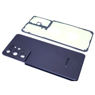 Original Samsung Galaxy S21Ultra SM-G998B 5G Akkudeckel Cover Kameraglas Kleber Schwarz
