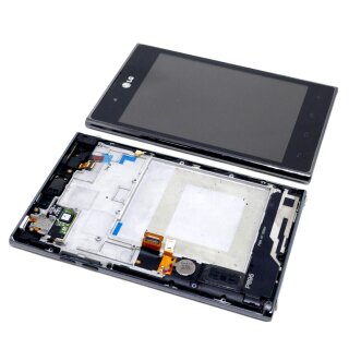 LG Optimus Vu P895 LCD Display einheit Touchscreen Digitizer Rahmen Frame Black