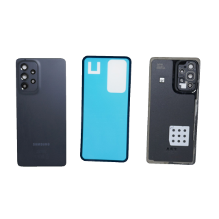 Original Samsung Galaxy A53 5G SM-A536F Akkudeckel Backcover Kameraglas Kleber Schwarz / Black
