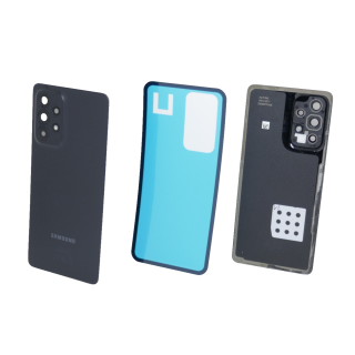 Original Samsung Galaxy A53 5G A536 Akkudeckel Backcover Kameraglas Linse Kleber Schwarz / Black