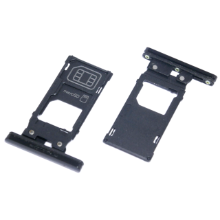 Original Sony Xperia XZ3 H8416 H9436 H9493 Sim SD Karten Halter Schlitten Black