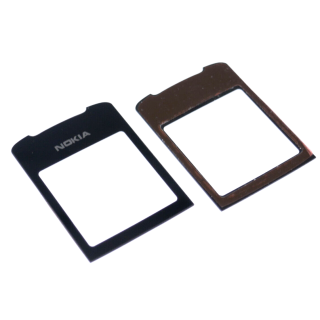 Nokia 8800 Sirocco Aussenglas LCD Display Front Vorne Glas inkl Kleber Schwarz