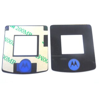 f&uuml;r Motorola V3i LCD Display Aussenglas Glas Lens Screen Front Scheibe inkl Kleber
