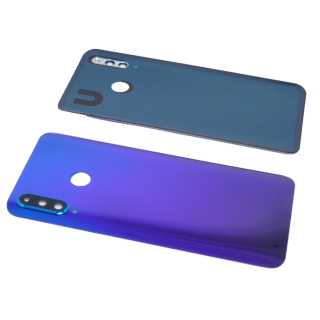 für Huawei P30 Lite Akkudeckel Cover Kameraglas mit Kleber ohne Fingerprint Blau