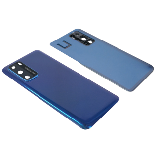 für Huawei P40 Akkudeckel Backcover Cover Deckel Kameraglas mit Kleber Blau