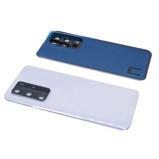 für Huawei P40 Pro Akkudeckel Backcover Rück Deckel Kameraglas mit Kleber Weiß
