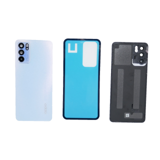 Original OPPO Reno 6 5G CPH2251 Akkudeckel Backcover Deckel Kameraglas Blau